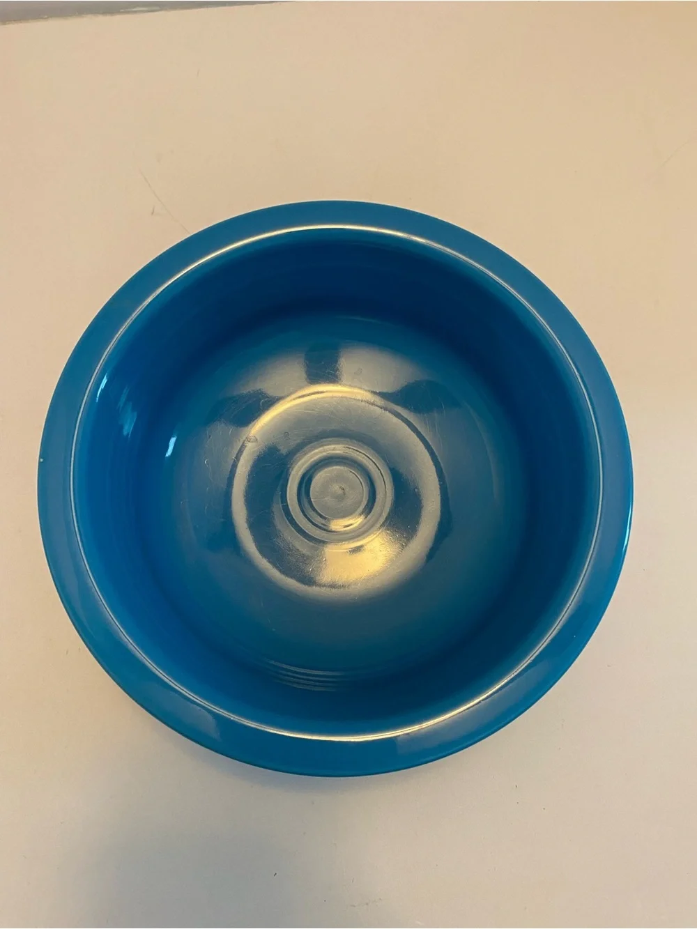 FIESTA Serving Bowl  Blue Peacock 8 1/2” Retired Pattern Mint Condition
